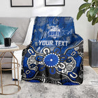 Personalized North Melbourne Kangaroos Blanket Aboriginal Dot Painting Graffiti Style