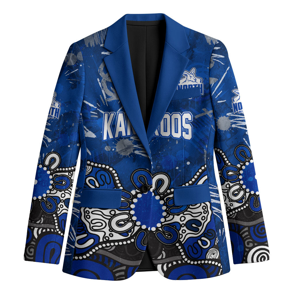 Personalized North Melbourne Kangaroos Blazer Aboriginal Dot Painting Graffiti Style