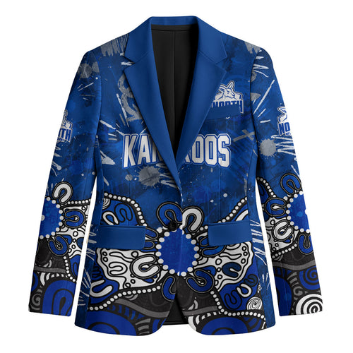 Personalized North Melbourne Kangaroos Blazer Aboriginal Dot Painting Graffiti Style
