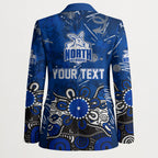 Personalized North Melbourne Kangaroos Blazer Aboriginal Dot Painting Graffiti Style