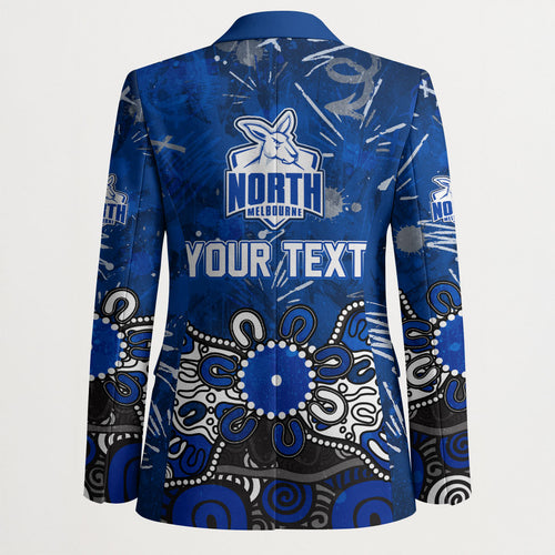 Personalized North Melbourne Kangaroos Blazer Aboriginal Dot Painting Graffiti Style