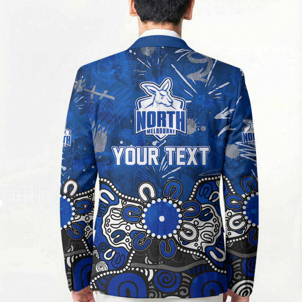 Personalized North Melbourne Kangaroos Blazer Aboriginal Dot Painting Graffiti Style