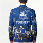 Personalized North Melbourne Kangaroos Blazer Aboriginal Dot Painting Graffiti Style