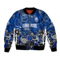 Personalized North Melbourne Kangaroos Bomber Jacket Aboriginal Dot Painting Graffiti Style