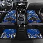 Personalized North Melbourne Kangaroos Car Mats Aboriginal Dot Painting Graffiti Style