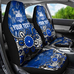Personalized North Melbourne Kangaroos Car Seat Cover Aboriginal Dot Painting Graffiti Style