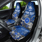 Personalized North Melbourne Kangaroos Car Seat Cover Aboriginal Dot Painting Graffiti Style