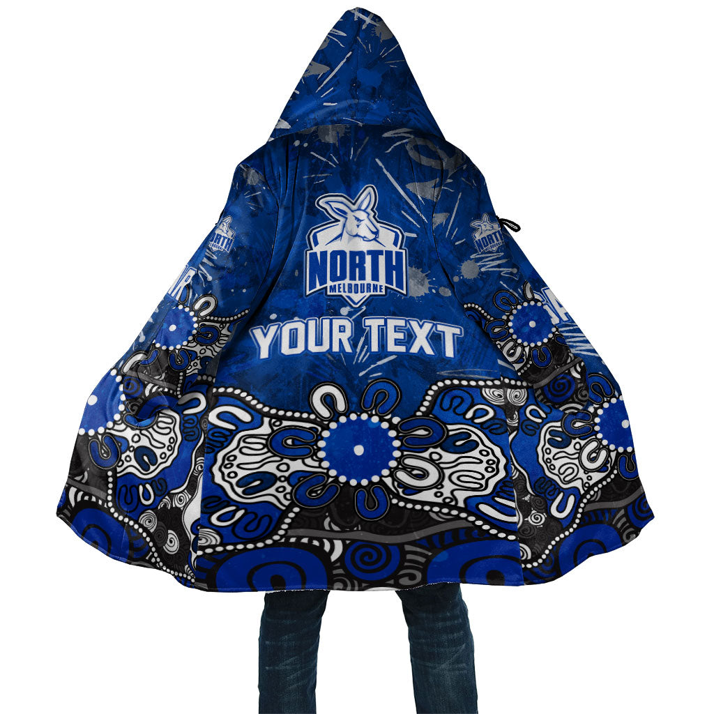 Personalized North Melbourne Kangaroos Cloak Aboriginal Dot Painting Graffiti Style