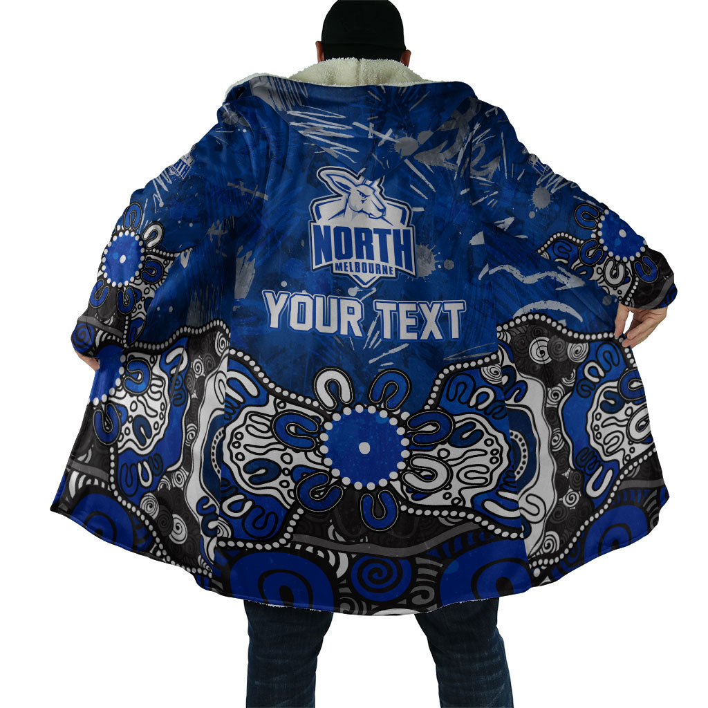 Personalized North Melbourne Kangaroos Cloak Aboriginal Dot Painting Graffiti Style