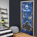 Personalized North Melbourne Kangaroos Door Cover Aboriginal Dot Painting Graffiti Style
