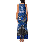 Personalized North Melbourne Kangaroos Family Matching Tank Maxi Dress and Hawaiian Shirt Aboriginal Dot Painting Graffiti Style