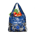 Personalized North Melbourne Kangaroos Grocery Bag Aboriginal Dot Painting Graffiti Style