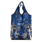Personalized North Melbourne Kangaroos Grocery Bag Aboriginal Dot Painting Graffiti Style
