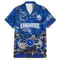 Personalized North Melbourne Kangaroos Hawaiian Shirt Aboriginal Dot Painting Graffiti Style