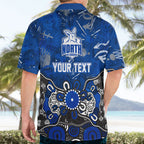 Personalized North Melbourne Kangaroos Hawaiian Shirt Aboriginal Dot Painting Graffiti Style