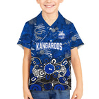 Personalized North Melbourne Kangaroos Hawaiian Shirt Aboriginal Dot Painting Graffiti Style
