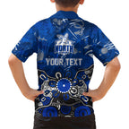 Personalized North Melbourne Kangaroos Hawaiian Shirt Aboriginal Dot Painting Graffiti Style