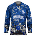 Personalized North Melbourne Kangaroos Hockey Jersey Aboriginal Dot Painting Graffiti Style