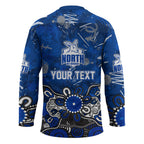 Personalized North Melbourne Kangaroos Hockey Jersey Aboriginal Dot Painting Graffiti Style