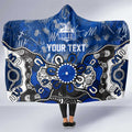 Personalized North Melbourne Kangaroos Hooded Blanket Aboriginal Dot Painting Graffiti Style
