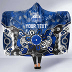 Personalized North Melbourne Kangaroos Hooded Blanket Aboriginal Dot Painting Graffiti Style