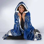 Personalized North Melbourne Kangaroos Hooded Blanket Aboriginal Dot Painting Graffiti Style
