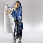 Personalized North Melbourne Kangaroos Hooded Blanket Aboriginal Dot Painting Graffiti Style