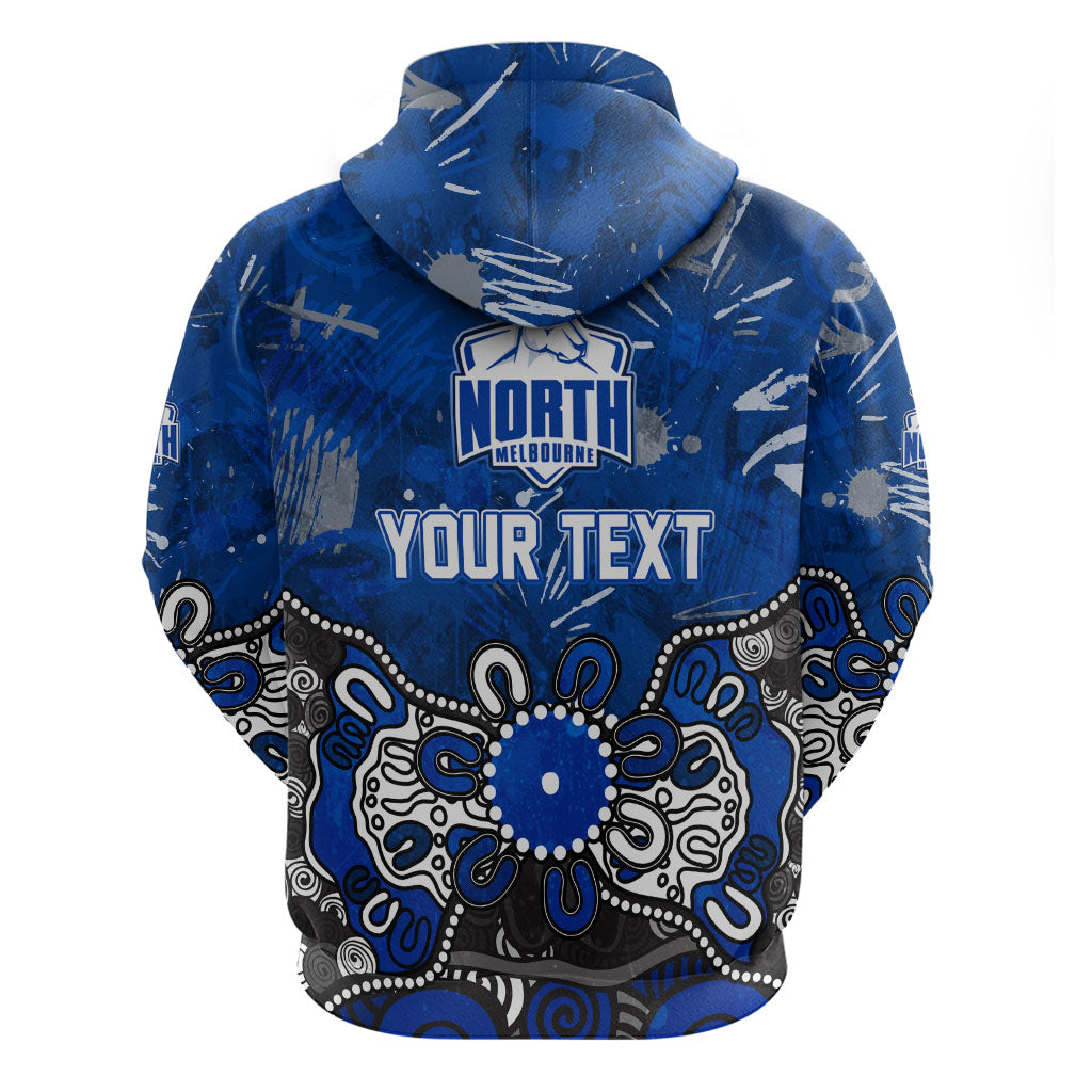 Personalized North Melbourne Kangaroos Hoodie Aboriginal Dot Painting Graffiti Style