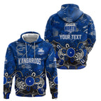 Personalized North Melbourne Kangaroos Hoodie Aboriginal Dot Painting Graffiti Style