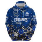 Personalized North Melbourne Kangaroos Hoodie Aboriginal Dot Painting Graffiti Style