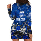 Personalized North Melbourne Kangaroos Hoodie Dress Aboriginal Dot Painting Graffiti Style