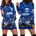 Personalized North Melbourne Kangaroos Hoodie Dress Aboriginal Dot Painting Graffiti Style