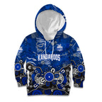 Personalized North Melbourne Kangaroos Kid Hoodie Aboriginal Dot Painting Graffiti Style
