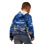 Personalized North Melbourne Kangaroos Kid Hoodie Aboriginal Dot Painting Graffiti Style