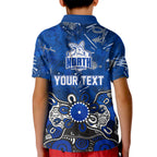 Personalized North Melbourne Kangaroos Kid Polo Shirt Aboriginal Dot Painting Graffiti Style