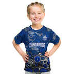 Personalized North Melbourne Kangaroos Kid T Shirt Aboriginal Dot Painting Graffiti Style