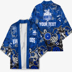 Personalized North Melbourne Kangaroos Kimono Aboriginal Dot Painting Graffiti Style