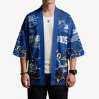 Personalized North Melbourne Kangaroos Kimono Aboriginal Dot Painting Graffiti Style