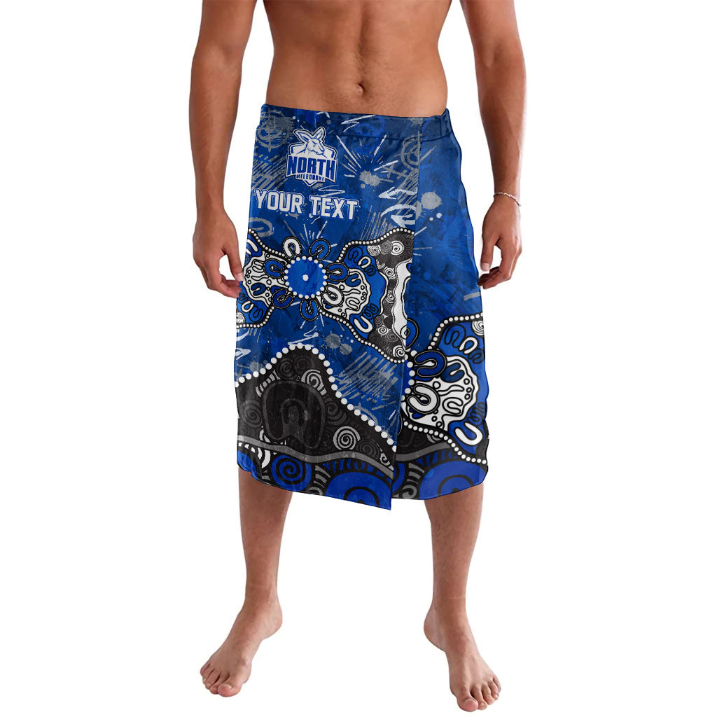 Personalized North Melbourne Kangaroos Lavalava Aboriginal Dot Painting Graffiti Style