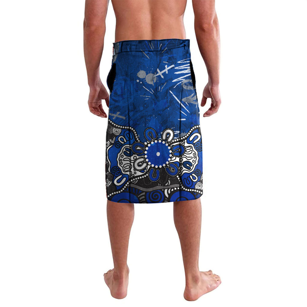 Personalized North Melbourne Kangaroos Lavalava Aboriginal Dot Painting Graffiti Style
