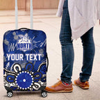 Personalized North Melbourne Kangaroos Luggage Cover Aboriginal Dot Painting Graffiti Style
