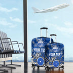 Personalized North Melbourne Kangaroos Luggage Cover Aboriginal Dot Painting Graffiti Style