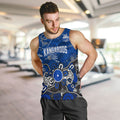 Personalized North Melbourne Kangaroos Men Tank Top Aboriginal Dot Painting Graffiti Style