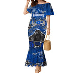 Personalized North Melbourne Kangaroos Mermaid Dress Aboriginal Dot Painting Graffiti Style