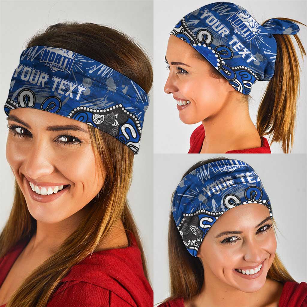 Personalized North Melbourne Kangaroos Neck Gaiter Aboriginal Dot Painting Graffiti Style