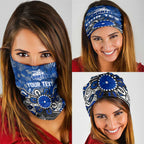Personalized North Melbourne Kangaroos Neck Gaiter Aboriginal Dot Painting Graffiti Style