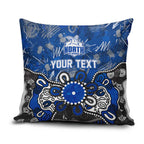 Personalized North Melbourne Kangaroos Pillow Cover Aboriginal Dot Painting Graffiti Style