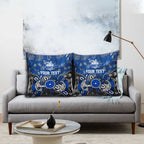 Personalized North Melbourne Kangaroos Pillow Cover Aboriginal Dot Painting Graffiti Style