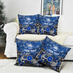 Personalized North Melbourne Kangaroos Pillow Cover Aboriginal Dot Painting Graffiti Style