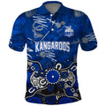 Personalized North Melbourne Kangaroos Polo Shirt Aboriginal Dot Painting Graffiti Style